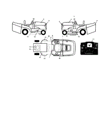 Decals parts for Craftsman Front-Engine Lawn Tractor 917274290 from AppliancePartsPros.com