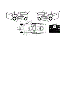 Decals parts for Craftsman Front-Engine Lawn Tractor 917274291 from AppliancePartsPros.com