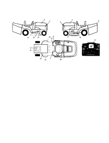Decals parts for Craftsman Front-Engine Lawn Tractor 917274381 from AppliancePartsPros.com
