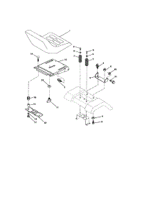 Seat Assembly parts for Craftsman Front-Engine Lawn Tractor 917274390 from AppliancePartsPros.com