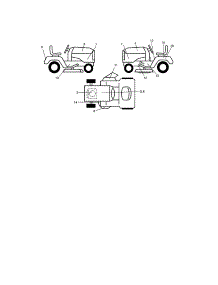 Decals parts for Craftsman Front-Engine Lawn Tractor 917274390 from AppliancePartsPros.com