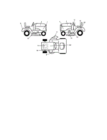 Decals parts for Craftsman Front-Engine Lawn Tractor 917274391 from AppliancePartsPros.com