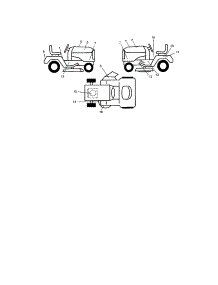 Decals parts for Craftsman Front-Engine Lawn Tractor 917274400 from AppliancePartsPros.com