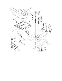Seat Assembly parts for Craftsman Front-Engine Lawn Tractor 917274660 from AppliancePartsPros.com