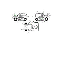 Decals parts for Craftsman Front-Engine Lawn Tractor 917274761 from AppliancePartsPros.com