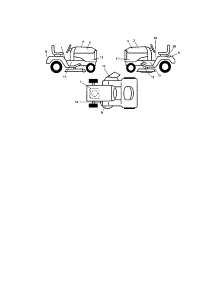 Decals parts for Craftsman Front-Engine Lawn Tractor 917274762 from AppliancePartsPros.com