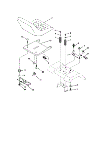 Seat Assembly parts for Craftsman Front-Engine Lawn Tractor 917274820 from AppliancePartsPros.com