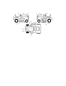 Decals parts for Craftsman Front-Engine Lawn Tractor 917274820 from AppliancePartsPros.com