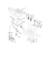 Seat parts for Craftsman Front-Engine Lawn Tractor 917274822 from AppliancePartsPros.com