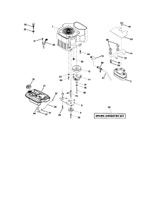 Engine parts for Craftsman Front-Engine Lawn Tractor 917274953 from AppliancePartsPros.com