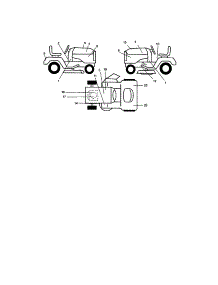 Decals parts for Craftsman Front-Engine Lawn Tractor 917274953 from AppliancePartsPros.com