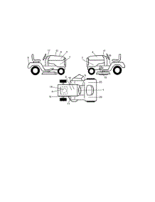 Decals parts for Craftsman Front-Engine Lawn Tractor 917274961 from AppliancePartsPros.com
