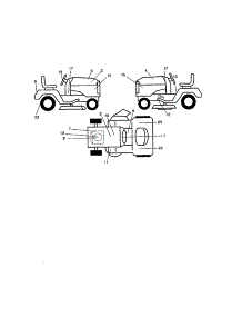 Decals parts for Craftsman Front-Engine Lawn Tractor 917275000 from AppliancePartsPros.com