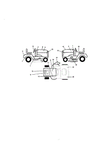 Decals parts for Craftsman Front-Engine Lawn Tractor 917275010 from AppliancePartsPros.com