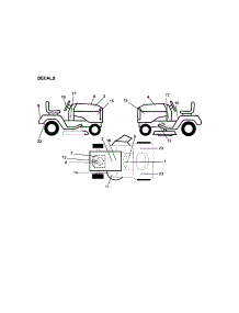 Decals parts for Craftsman Front-Engine Lawn Tractor 917275020 from AppliancePartsPros.com