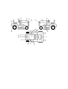 Decals parts for Craftsman Front-Engine Lawn Tractor 917275022 from AppliancePartsPros.com