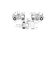 Decals parts for Craftsman Front-Engine Lawn Tractor 917275031 from AppliancePartsPros.com