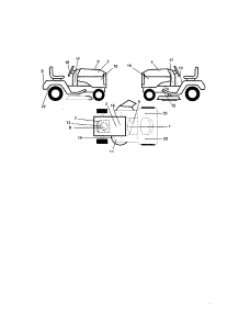 Decals parts for Craftsman Front-Engine Lawn Tractor 917275221 from AppliancePartsPros.com