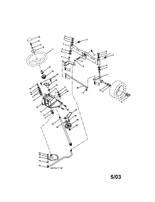 Steering parts for Craftsman Front-Engine Lawn Tractor 917275284 from AppliancePartsPros.com