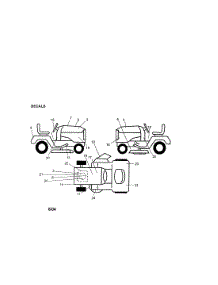 Decals parts for Craftsman Front-Engine Lawn Tractor 917275287 from AppliancePartsPros.com