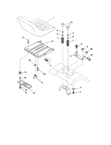 Seat Assembly parts for Craftsman Front-Engine Lawn Tractor 917275630 from AppliancePartsPros.com
