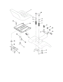 Seat Assembly parts for Craftsman Front-Engine Lawn Tractor 917275631 from AppliancePartsPros.com