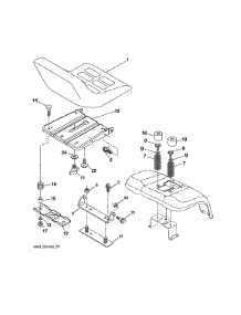 Seat Assembly parts for Craftsman Front-Engine Lawn Tractor 917275643 from AppliancePartsPros.com