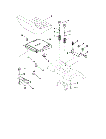Seat Assembly parts for Craftsman Front-Engine Lawn Tractor 917275661 from AppliancePartsPros.com