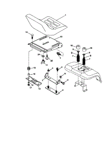 Seat parts for Craftsman Front-Engine Lawn Tractor 917275685 from AppliancePartsPros.com