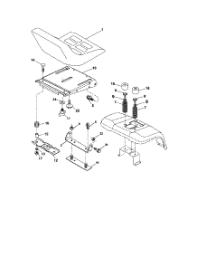 Seat Assembly parts for Craftsman Front-Engine Lawn Tractor 917275702 from AppliancePartsPros.com