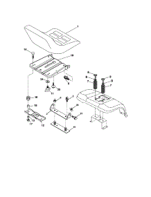 Seat Assembly parts for Craftsman Front-Engine Lawn Tractor 917275753 from AppliancePartsPros.com
