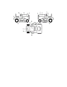 Decals parts for Craftsman Front-Engine Lawn Tractor 917275820 from AppliancePartsPros.com