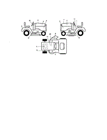Decals parts for Craftsman Front-Engine Lawn Tractor 917275821 from AppliancePartsPros.com