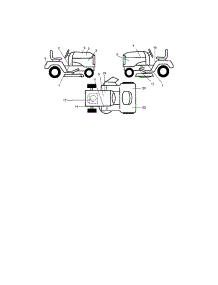 Decals parts for Craftsman Front-Engine Lawn Tractor 917275971 from AppliancePartsPros.com