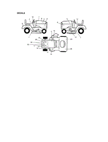 Decals parts for Craftsman Front-Engine Lawn Tractor 917276013 from AppliancePartsPros.com