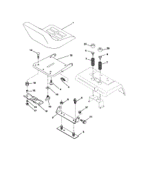 Seat Assembly parts for Craftsman Front-Engine Lawn Tractor 917276072 from AppliancePartsPros.com