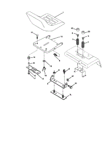 Seat Assembly parts for Craftsman Front-Engine Lawn Tractor 917276080 from AppliancePartsPros.com