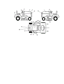 Decals parts for Craftsman Front-Engine Lawn Tractor 917276080 from AppliancePartsPros.com
