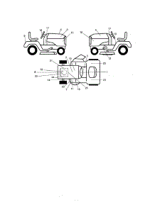 Decals parts for Craftsman Front-Engine Lawn Tractor 917276101 from AppliancePartsPros.com
