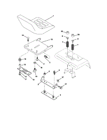 Seat Assembly parts for Craftsman Front-Engine Lawn Tractor 917276102 from AppliancePartsPros.com