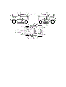 Decals parts for Craftsman Front-Engine Lawn Tractor 917276102 from AppliancePartsPros.com