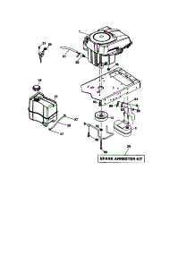 Engine parts for Craftsman Front-Engine Lawn Tractor 917276180 from AppliancePartsPros.com