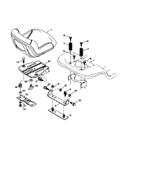 Seat parts for Craftsman Front-Engine Lawn Tractor 917276180 from AppliancePartsPros.com