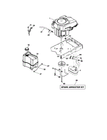 Engine parts for Craftsman Front-Engine Lawn Tractor 917276181 from AppliancePartsPros.com