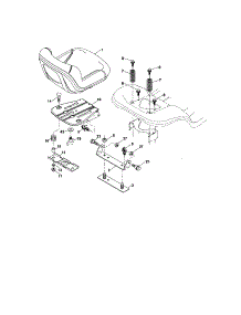 Seat Assembly parts for Craftsman Front-Engine Lawn Tractor 917276181 from AppliancePartsPros.com
