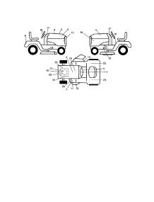 Decals parts for Craftsman Front-Engine Lawn Tractor 917276240 from AppliancePartsPros.com