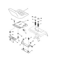 Seat Assembly parts for Craftsman Front-Engine Lawn Tractor 917276340 from AppliancePartsPros.com