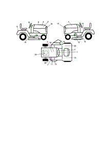 Decals parts for Craftsman Front-Engine Lawn Tractor 917276340 from AppliancePartsPros.com
