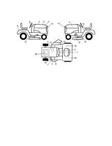 Decals parts for Craftsman Front-Engine Lawn Tractor 917276341 from AppliancePartsPros.com