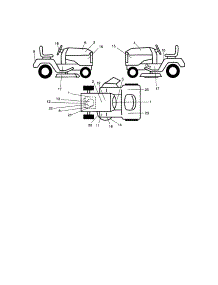 Decals parts for Craftsman Front-Engine Lawn Tractor 917276360 from AppliancePartsPros.com